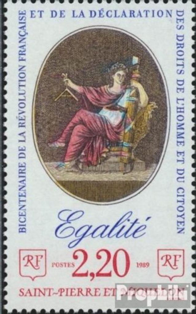 Briefmarken St. Pierre und Miquelon 1989 Mi 572 (kompl.Ausg.) postfrisch Französische Revolution