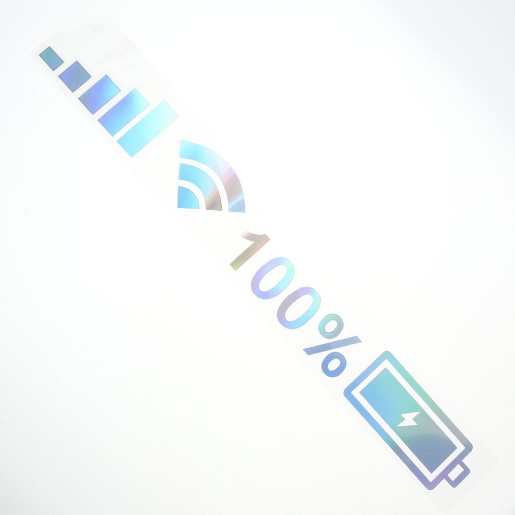 Reflektierender Stoßstangenaufkleber Laser Rechteckiges WIFI-Signalmuster Reflektierender Autoaufkleber Personalisierte Dekoration 1 Stk