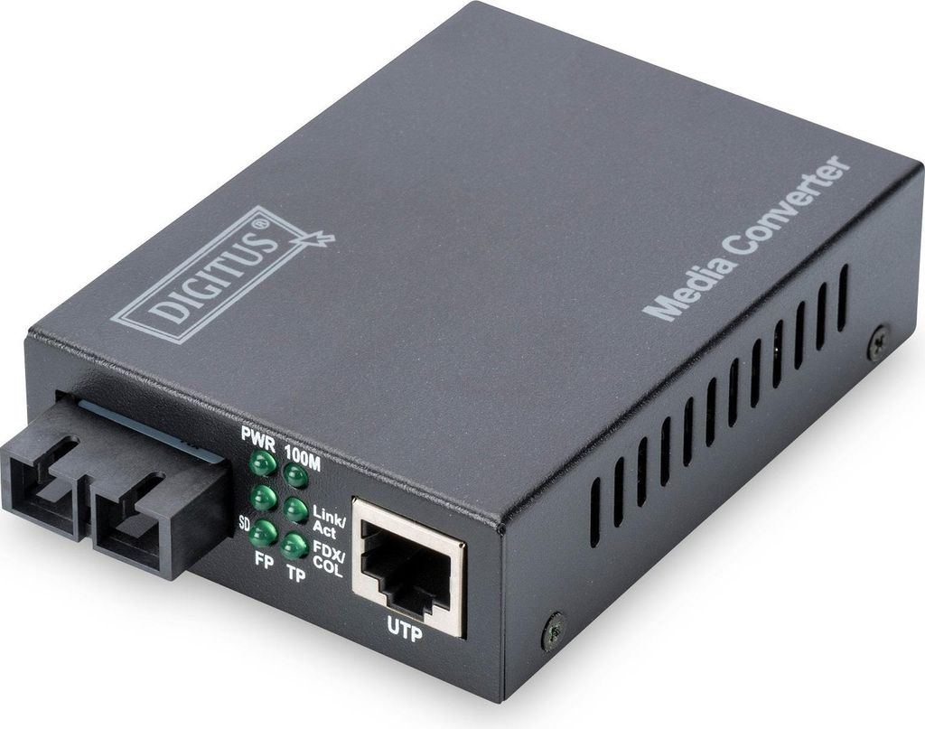 DIGITUS Fast Ethernet Medienkonverter RJ45/SC Singlemode