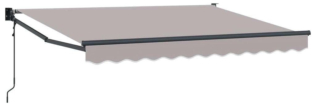 vidaXL Ausziehbare Markise Hellgrau 3,5 x 2 m Polyester und Metall