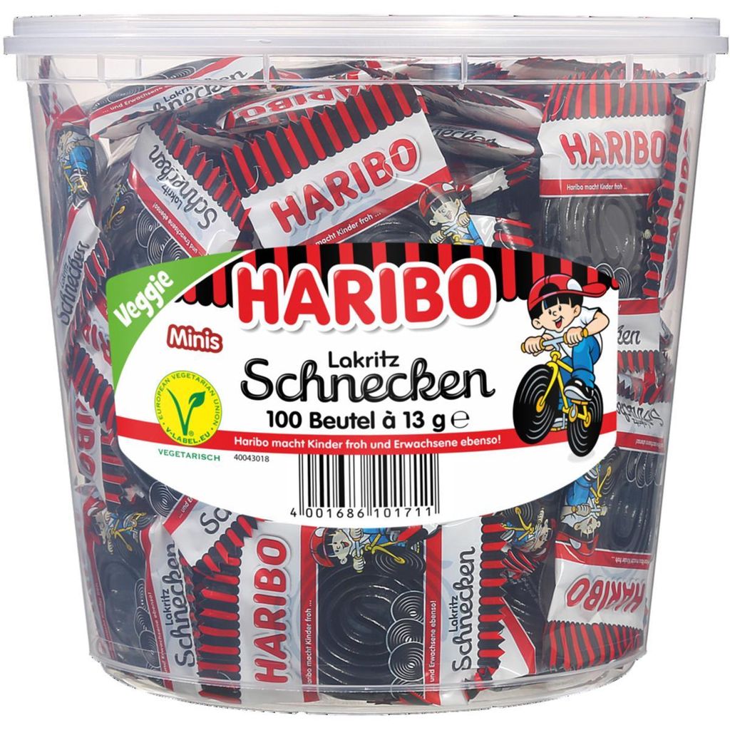 Haribo 825030 Lakritzprodukte Schnecken Minis - 100 Imagen del producto 