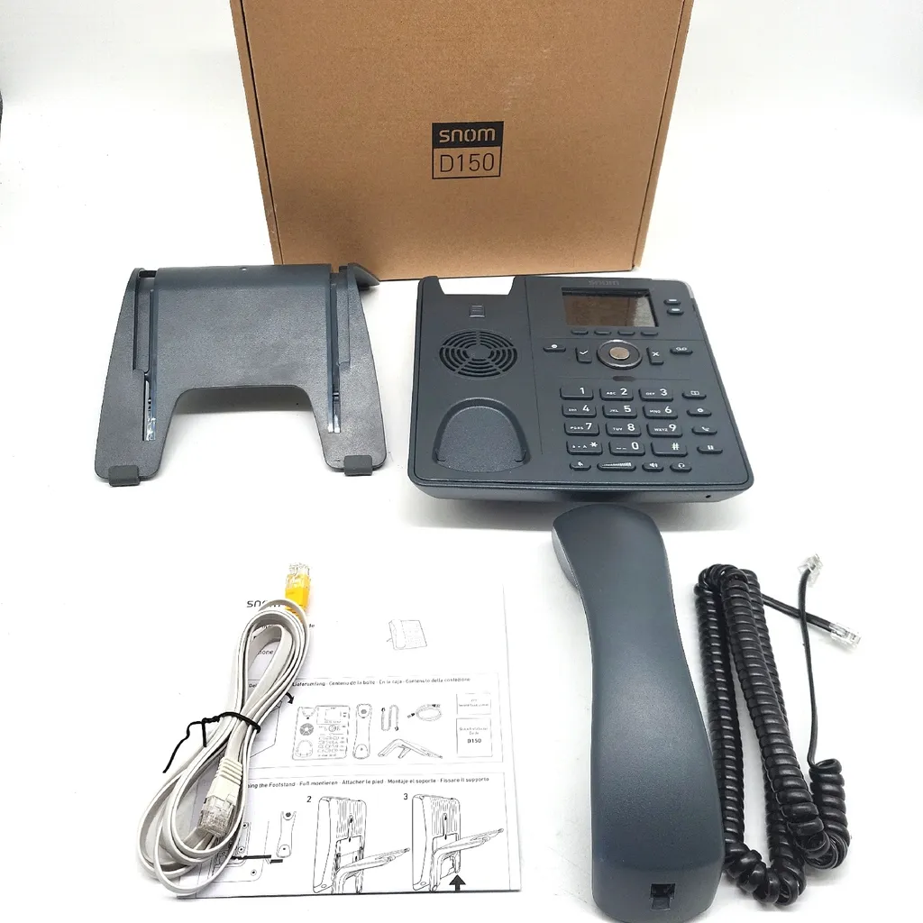 Snom D150 Poste IP 2 Lignes avec Combiné Ergonomique et Fixation Murale - 6
