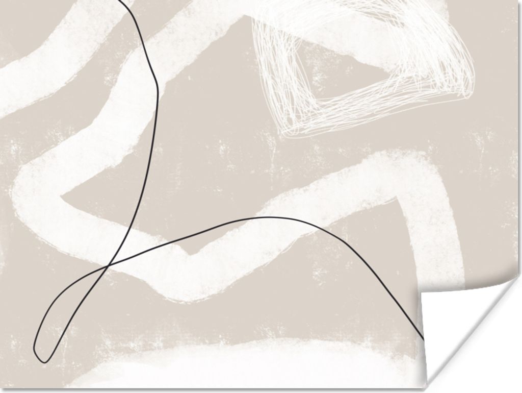 MuchoWow Poster Linie - Abstrakt - Design 80x60 cm - Kunst für zu Hause