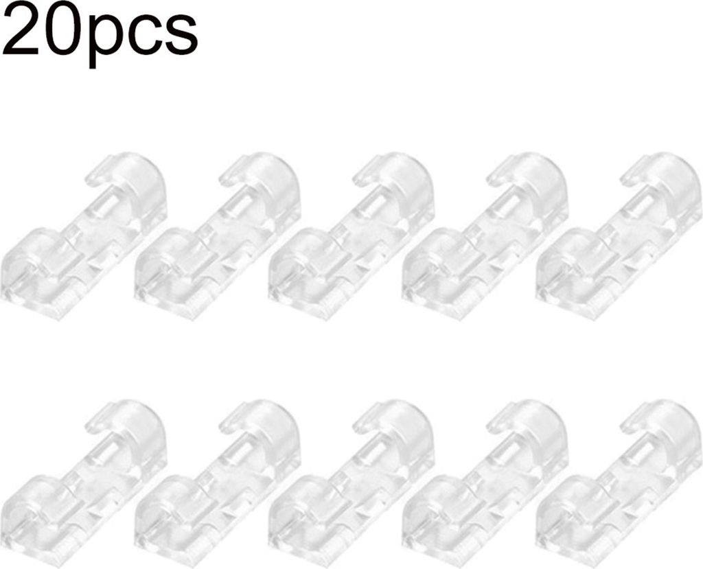 20pcs Cable Manager ungiftig einfach zu installieren ABS-Clips Office Cable Manager für Büro-Klar