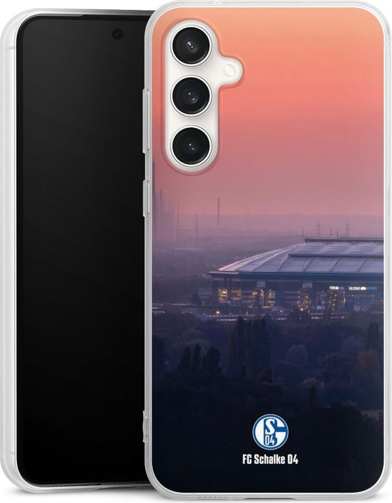 DeinDesign Handyhülle für Samsung Galaxy S23 FE Silikon Hülle Case Smartphone Schutzhülle FC Schalke 04 Offizielles Lizenzprodukt Stadion