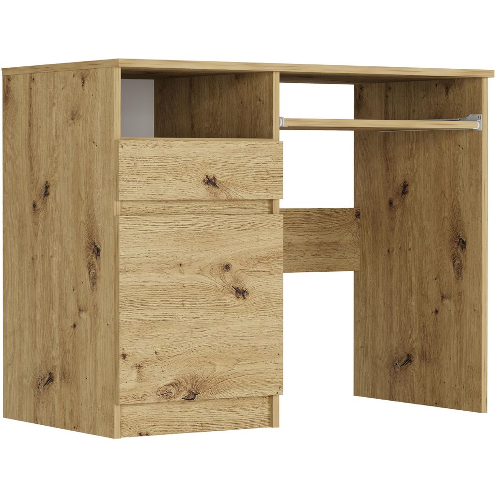 Schreibtisch - Eiche Artisan - 96 x 50 x 76 cm - Modern N-35L