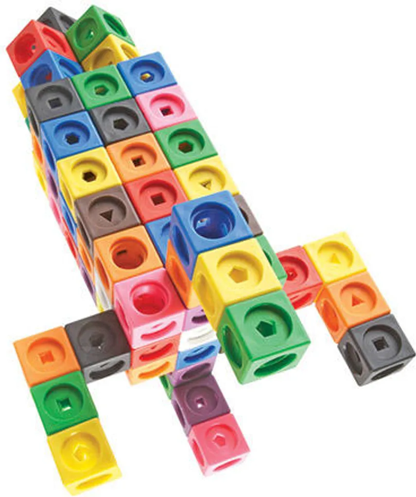 MathLink ensemble de 200 pièces cubes emboîtables multicolores de tri