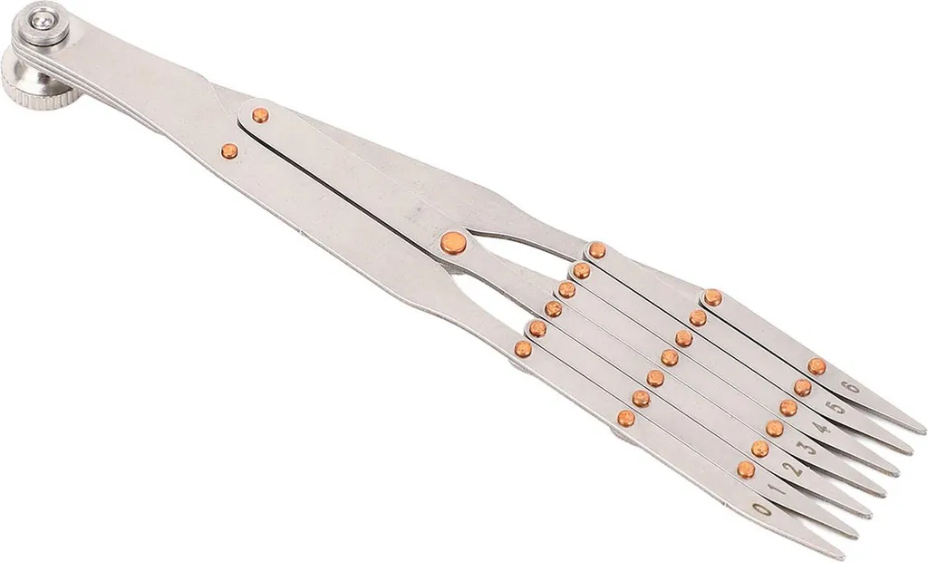 Règle de division à 7 dents avec verrouillage de sécurité en acier