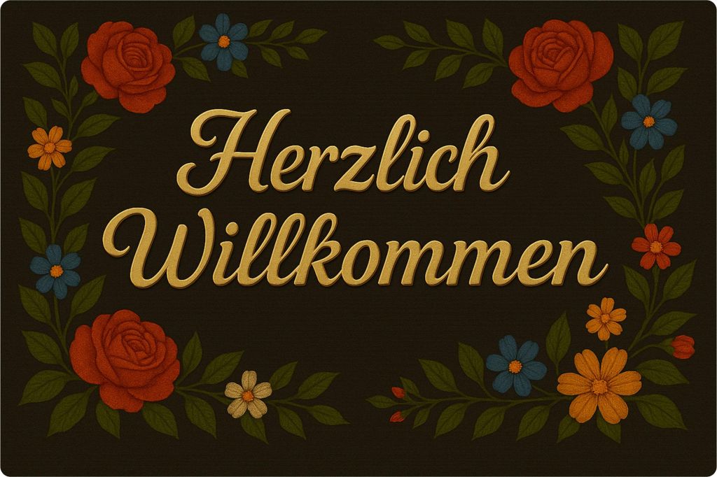 Blechschild AstraDesign 20x30 cm „Herzlich Willkommen“ – Produktbild 