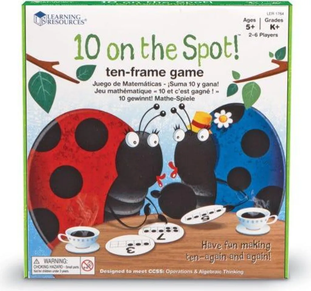 Jeu mathématique 10 On The Spot Learning Resources avec jetons illustrés - 5