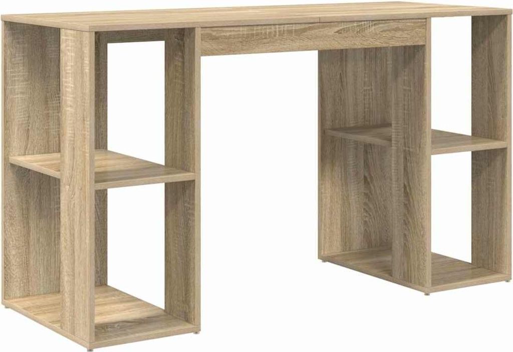 vidaXL Bureau Chêne Sonoma 130 x 50,5 x 75 cm Bois Image du produit 