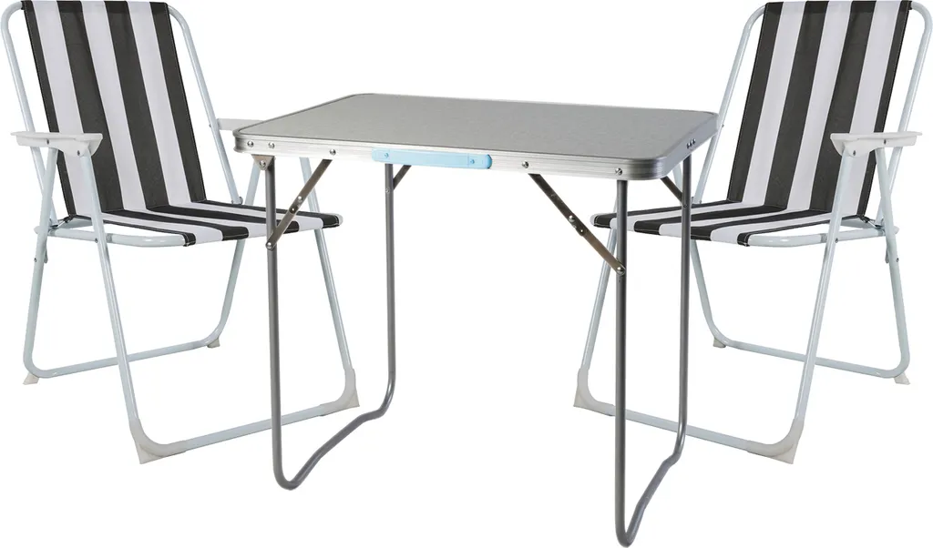 Set da Campeggio per Famiglia 3 Pezzi | Tavolo Alluminio e Sedie Bimbo