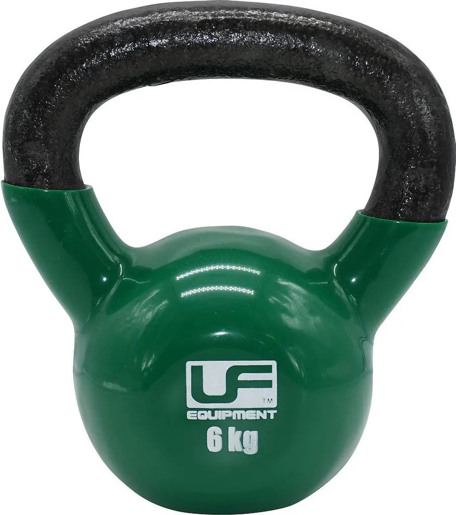 Kettlebell 6kg fonte verte avec poignée large Urban Fitness