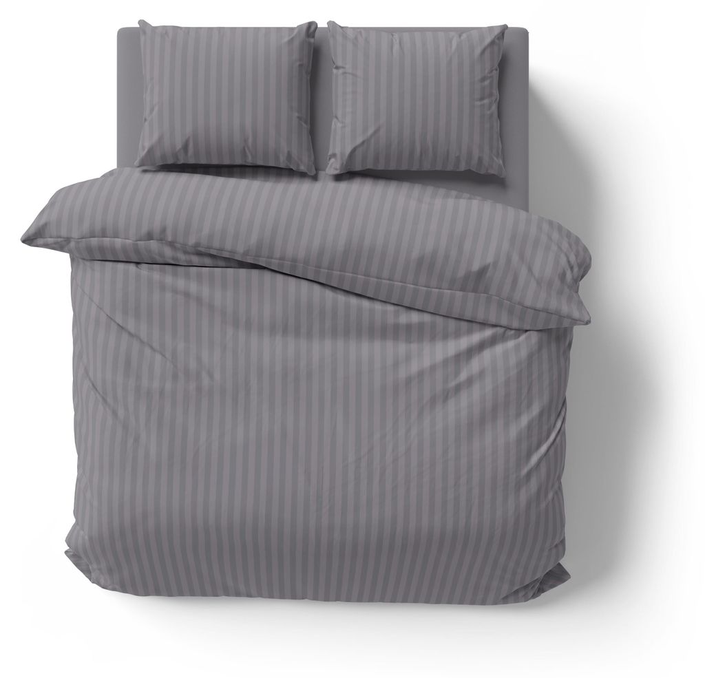 3-tlg Premium Damast Bettwäsche 200x200 + 80x80 cm mit YKK Produktbild 
