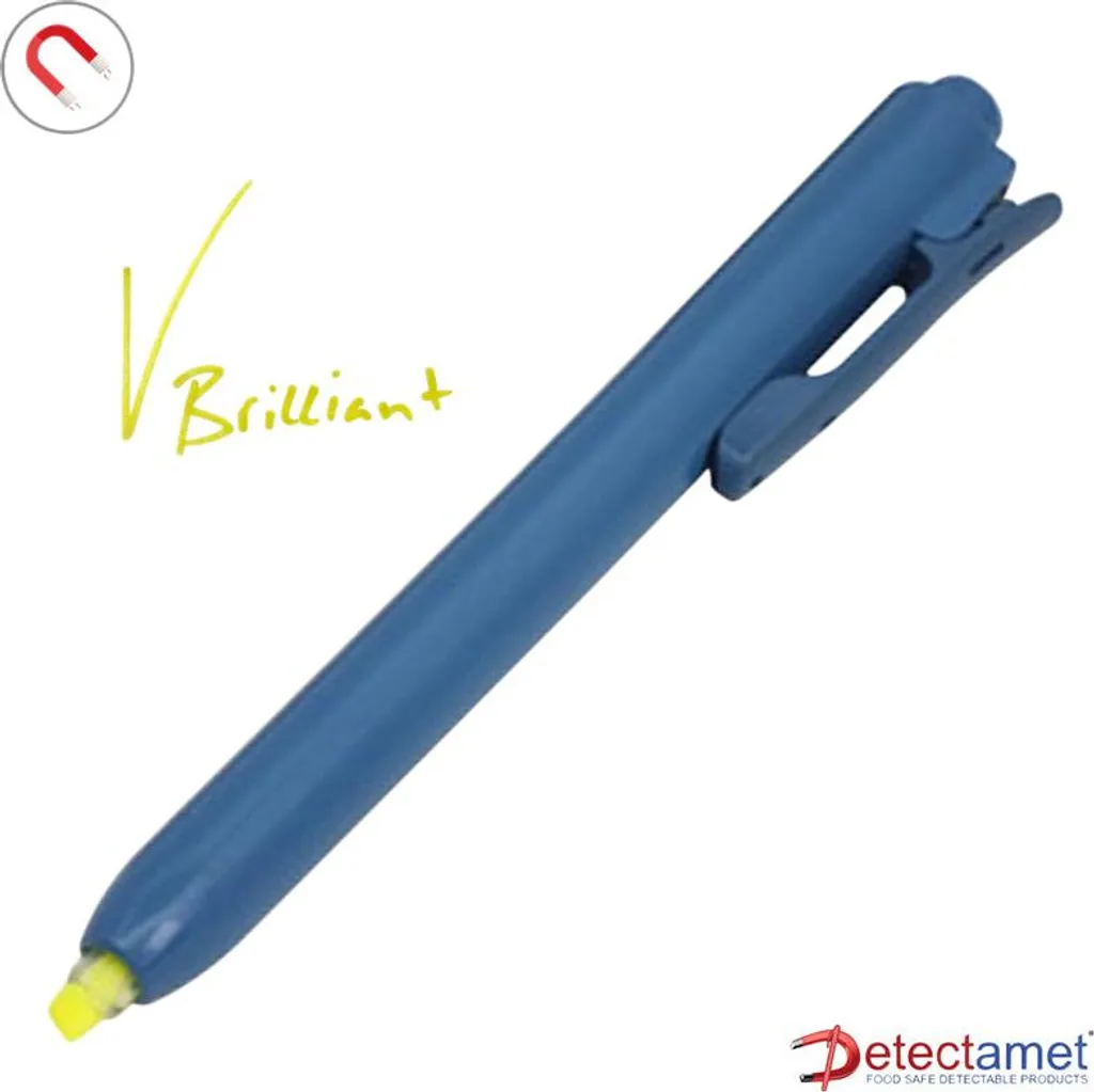 Detectamet Marqueur de texte cliquable jaune détectable - Lot de 5 pièces