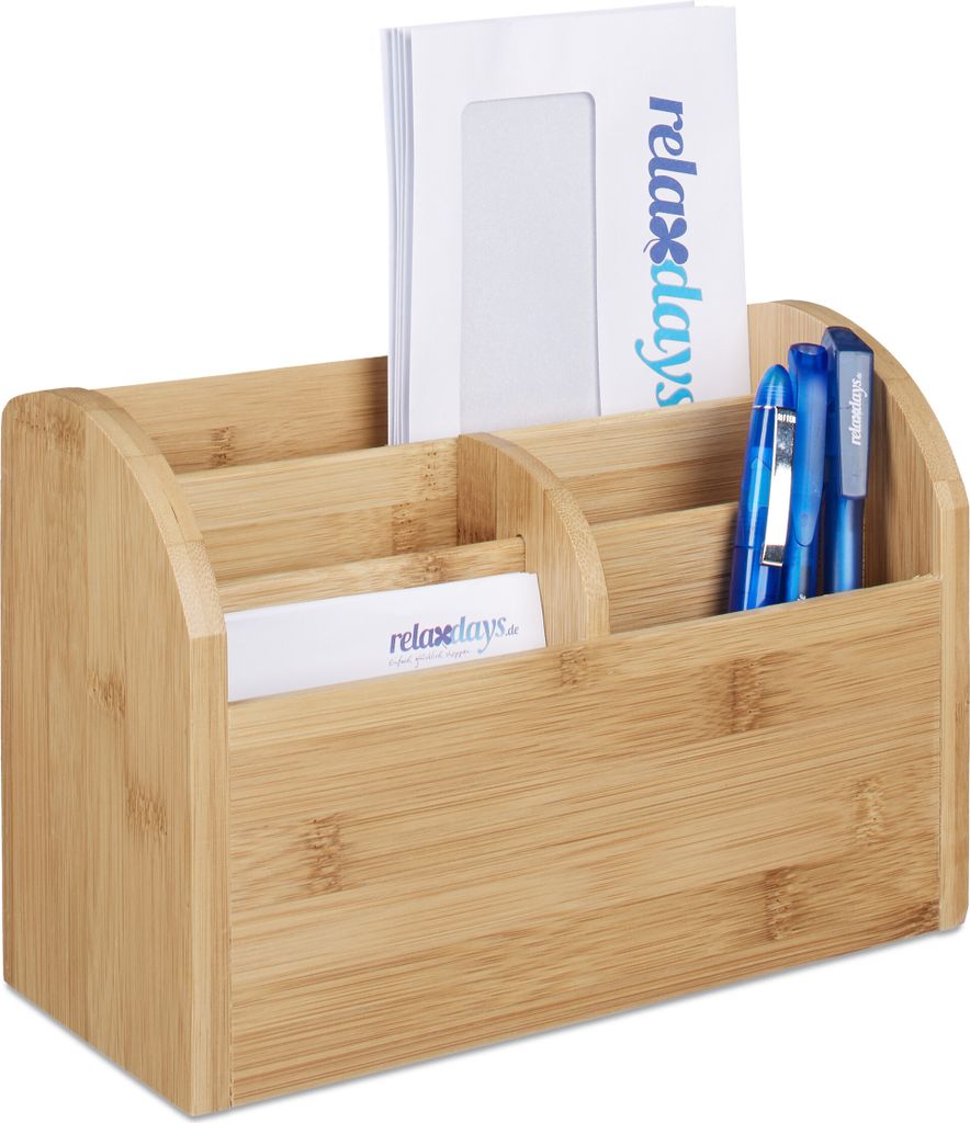 relaxdays 10020337_0 relaxdays Schreibtisch-Organizer braun Image du produit 