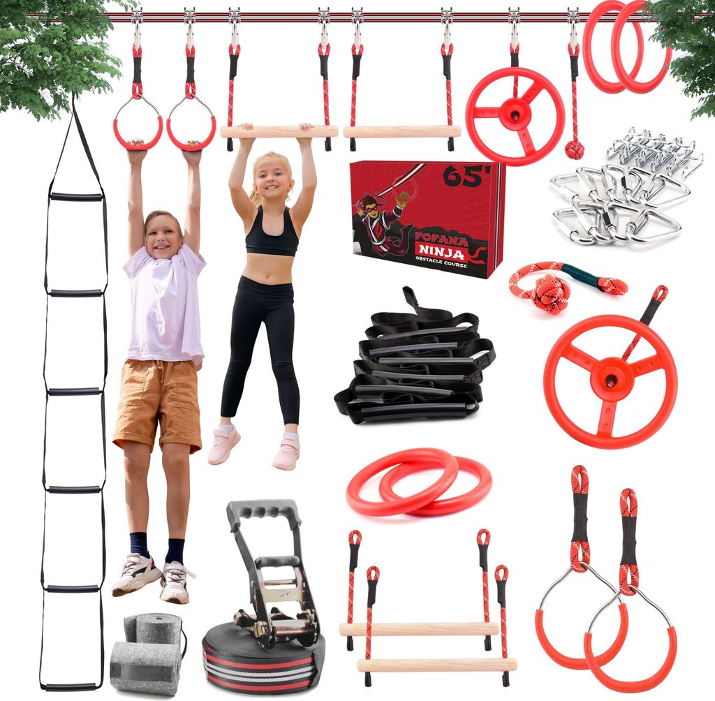 Parcours d'obstacles Fofana Ninja Warrior - 32 pièces Image du produit 
