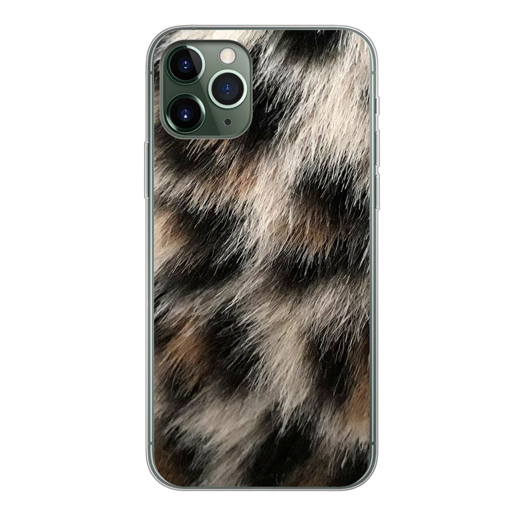 MuchoWow Handyhülle Schutzhülle Hülle für iPhone 11 Pro Nahaufnahme Pantherdruck Silikon Softcase Handy Hülle - Handy