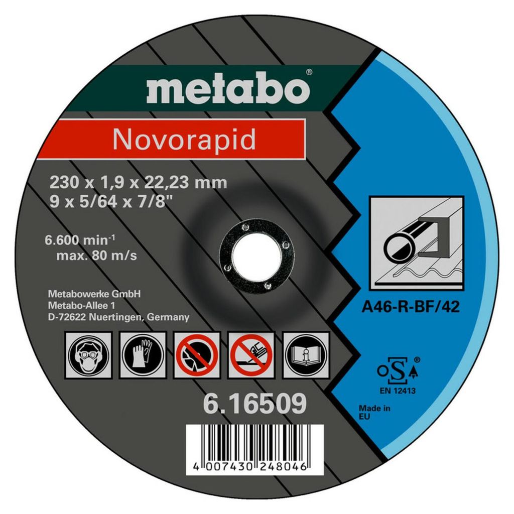 Meules de tronçonnage Novorapid 230x1,9x22,23 acier Image du produit 