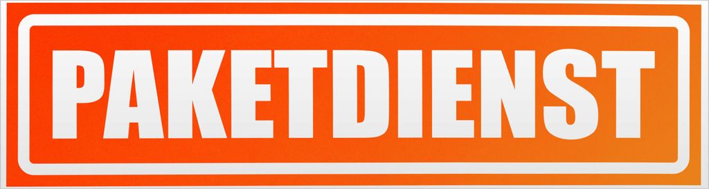 Kiwistar Paketdienst invertiert Magnetschild Schild magnetisch - 45cm Neonorange - Magnetfolie für Auto PKW Kfz