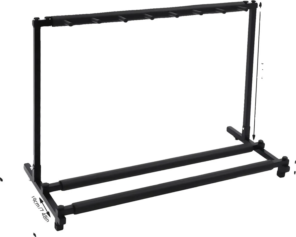 Support de guitare pour 7 instruments noir pliable et robuste universel