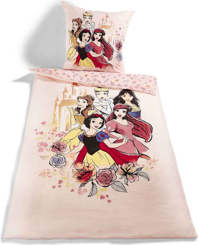 Disney Princess Bettwäsche Fünf Prinzessinnen 135 x 200 cm Produktbild 