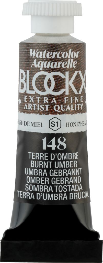 Blockx 3x Aquarellfarbe, Umbra gebrannt - Tube 5ml - Umbra 43148BXC