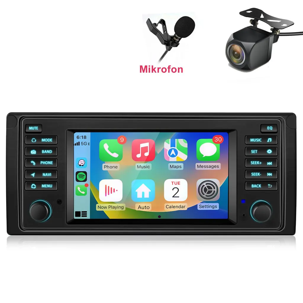 Autoradio CarPlay sans fil pour BMW E53 X5 avec écran tactile