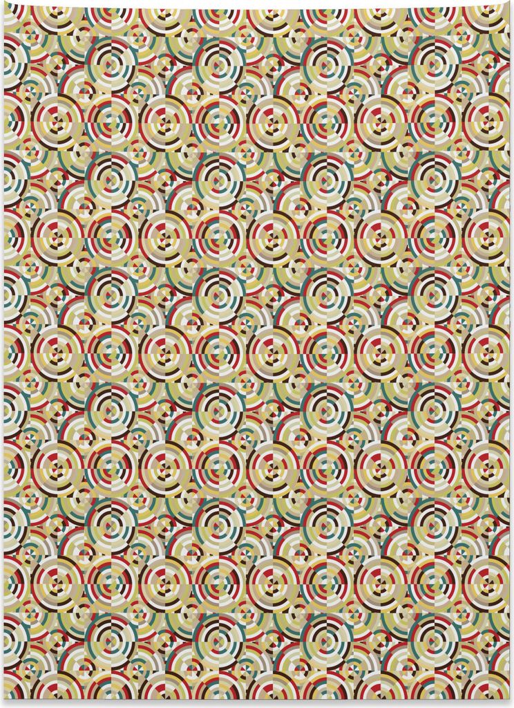 Abakuhaus Geometrisch Wandteppich, Rhombus und Quadrate aus Weiches Mikrofaser Stoff Kein Verblassen Klare Farben Waschbar, 110 x 150 cm, Mehrfarbig