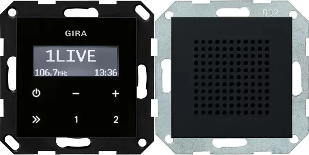 Radio murale RDS GIRA 2280005 avec haut-parleur pour une installation fixe