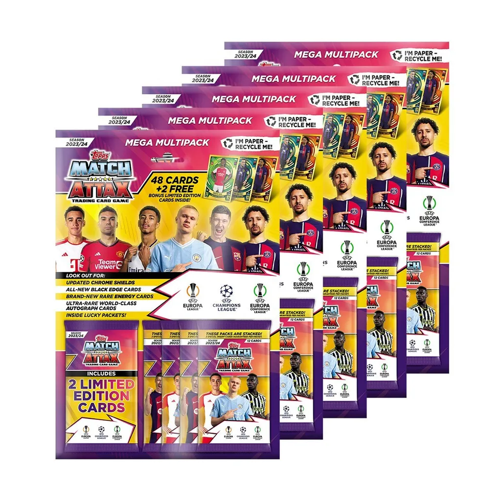Cartes LDC 2023/24 : Pack de 5 Mega Multipacks avec Éditions Limitées