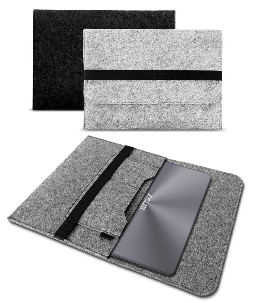 Filz Hülle für Asus Vivobook Pro 16 / 16X Laptop Tasche Sleeve Cover SchutzhülleNotebook Sleeve Farbe:Grau