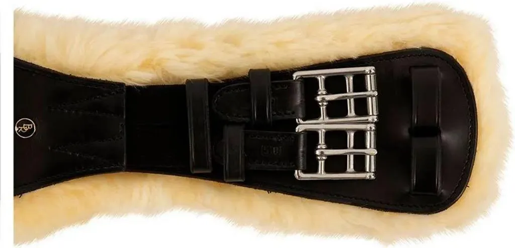 Sangle BR Lincoln en Mouton Synthétique 60 cm Noir et Beige Chic