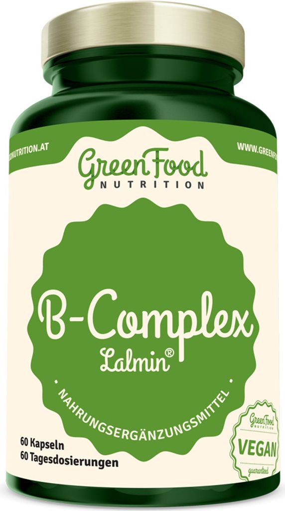 GreenFood Nutrition B-KOMPLEX Lalminš 60 Kapseln