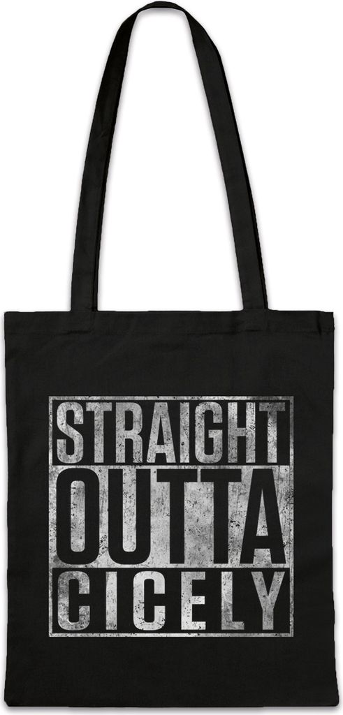 Urban Backwoods Straight Outta Cicely, Stofftasche, Farbe: Schwarz