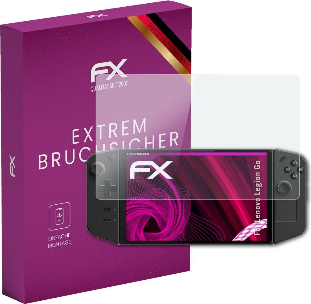 atFoliX FX-Hybrid-Glass Displayfolie kompatibel mit Lenovo Legion Go Glasfolie