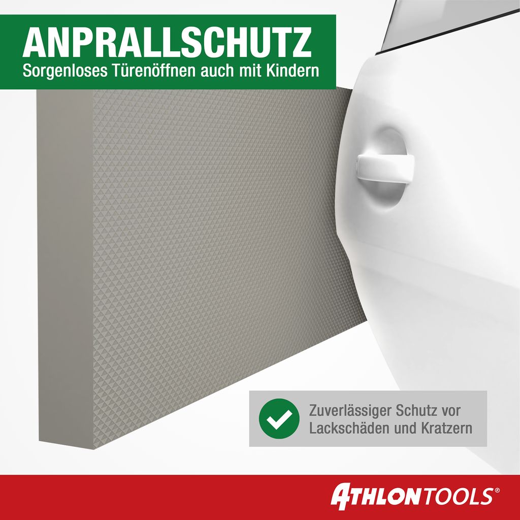 MaxProtect Garagen-Wandschutz Selbstklebend (Schwarz) – ATHLON TOOLS