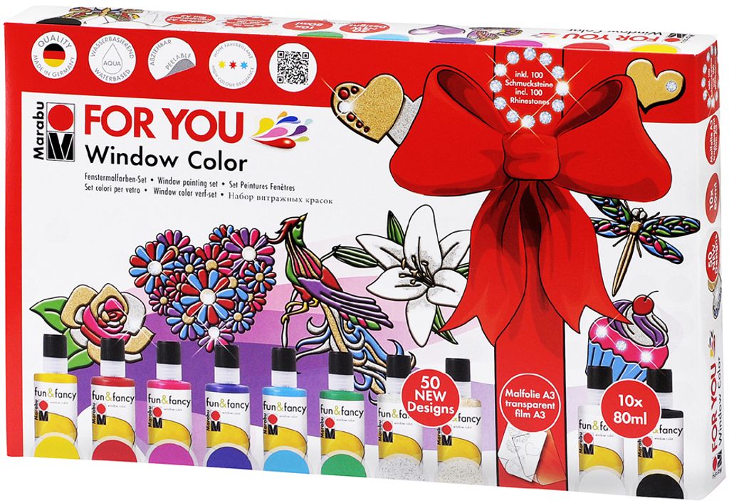 Marabu Window Color "fun & fancy", set, speciaal voor jou Productafbeelding 