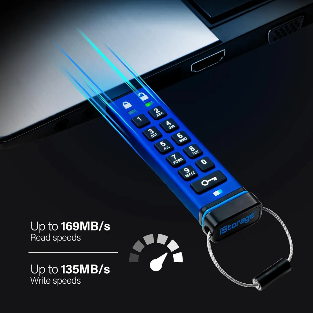 iStorage datAshur PRO 64 Go Clé USB 3.0 Cryptée avec Code PIN Matériel - 4