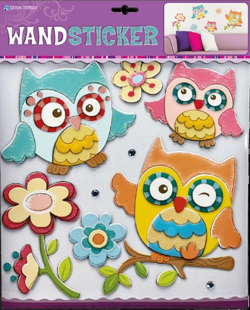 Trötsch Wandsticker "Eulen" 31 x 38 cm