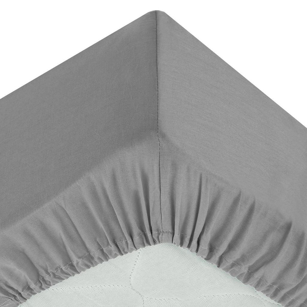 Lenzuolo con elastico, 190 x 90 cm, grigio Immagine del prodotto 