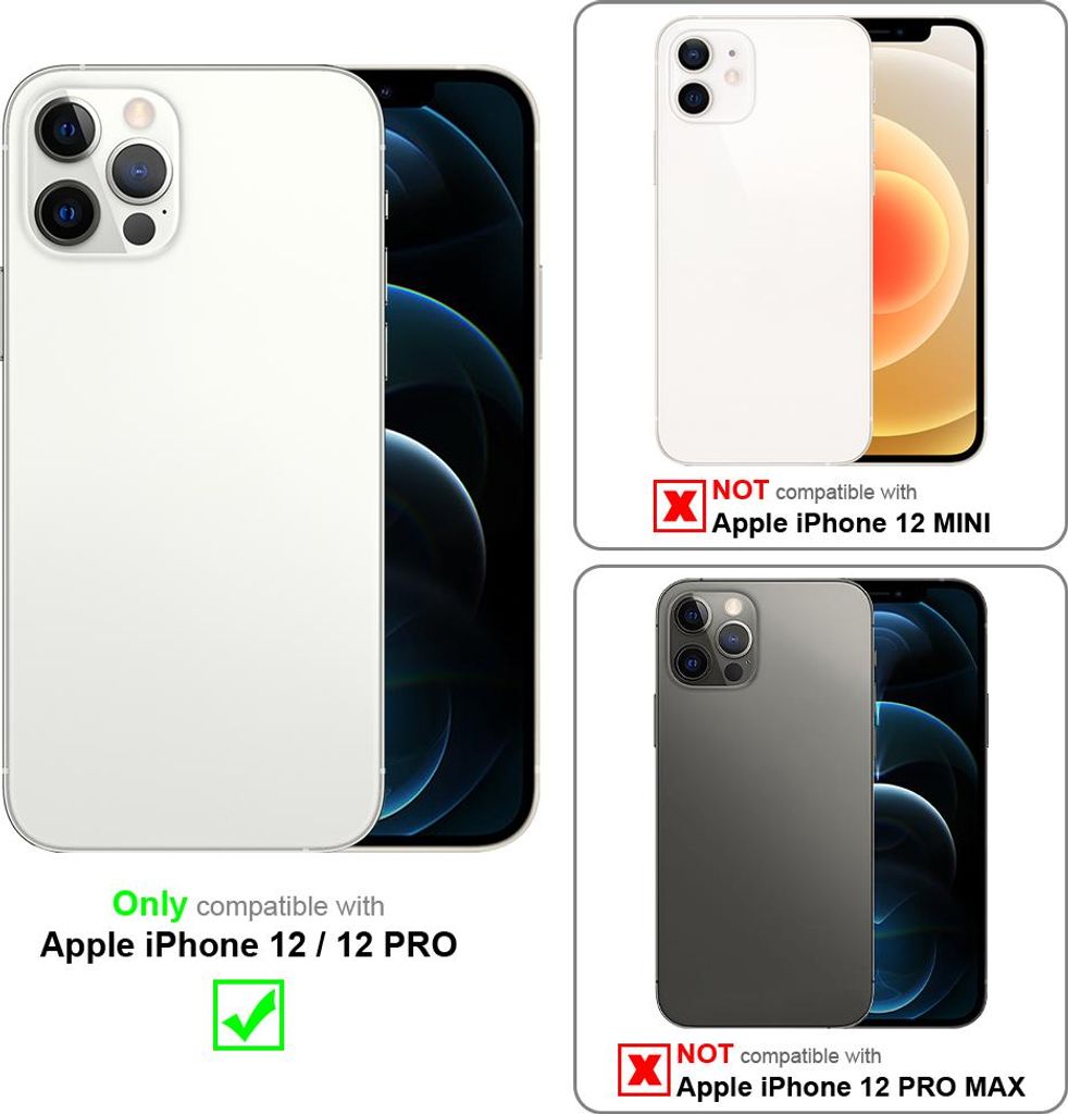 Cadorabo Schutzhülle für Apple iPhone 12 / 12 PRO Hülle in Blau Handyhülle Case Cover TPU Etui