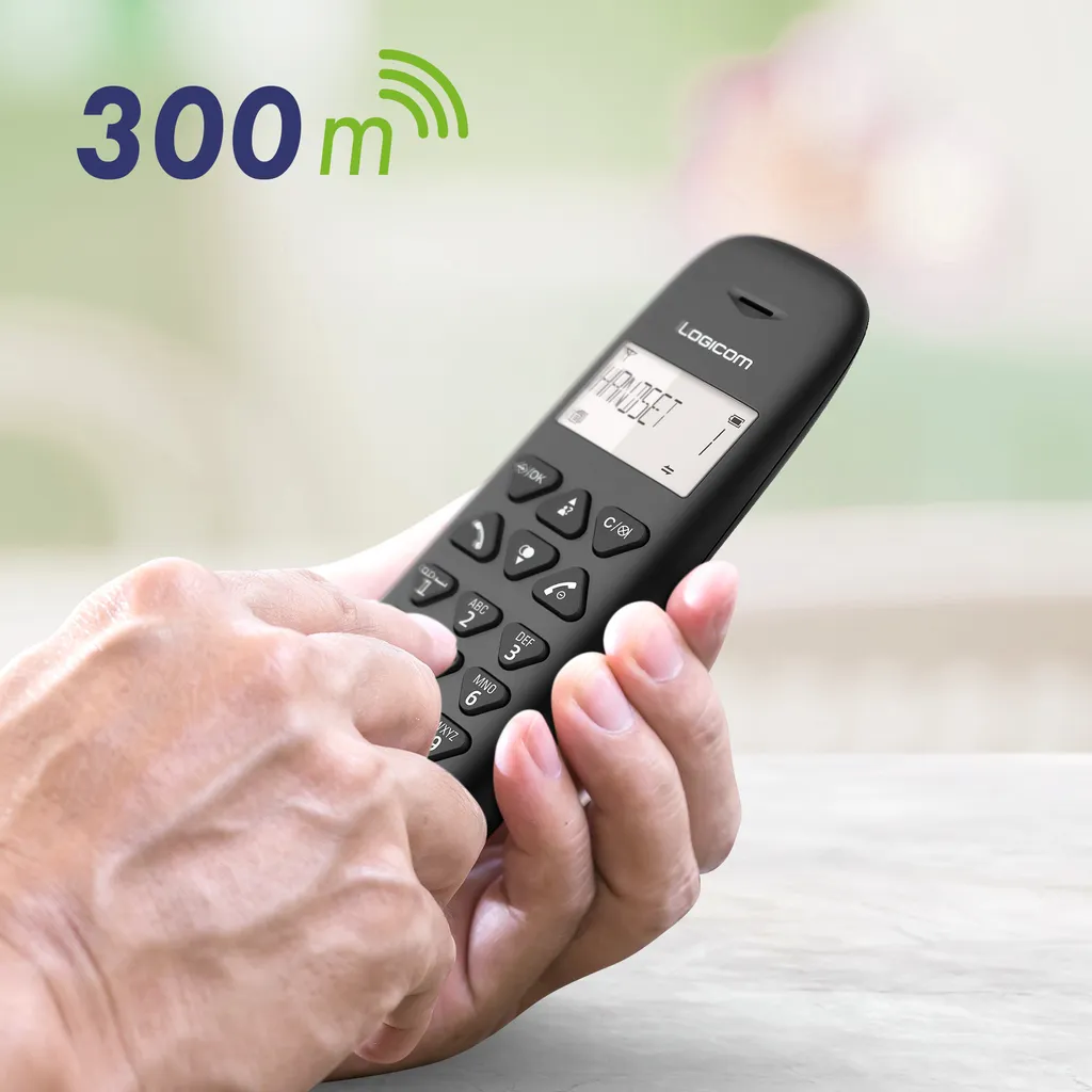 Téléphone fixe Logicom Vega 155T Noir : ne manquez plus aucun appel important