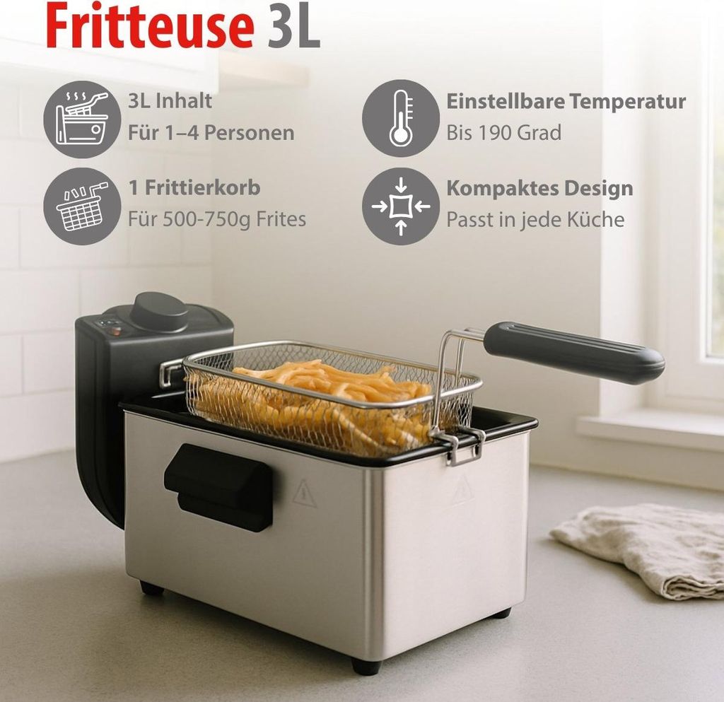 Beeketal 'BTF20B' Doppel Kaltzonen Fritteuse (2 x 9 Liter Volumen für Beeketal 'BTF20B' Doppel Kaltzonen Fritteuse (2 x 9 Liter Volumen für