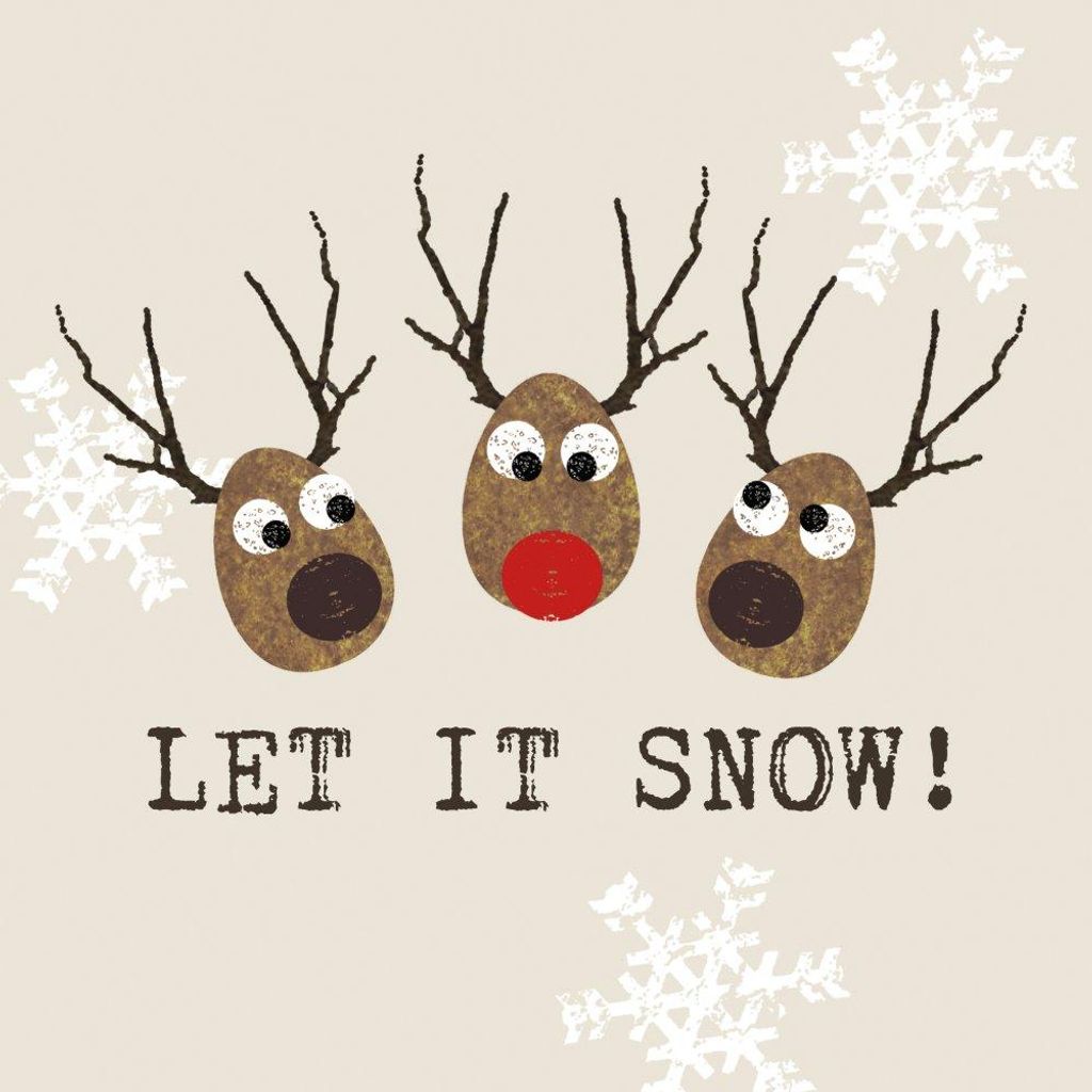 Servietten 33x33 cm - Let it snow cream Napkin