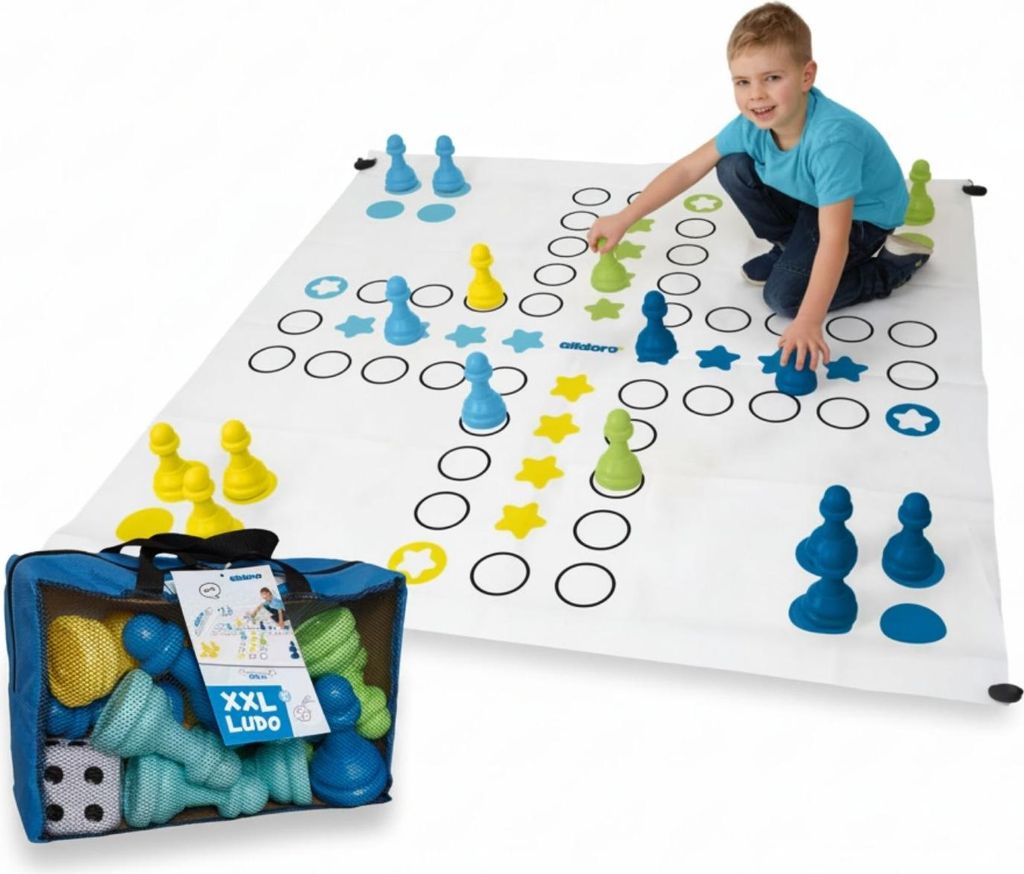 Riesen-Ludo XXL Brettspiel - Gesellschaftsspiel für drinnen Produktbild 