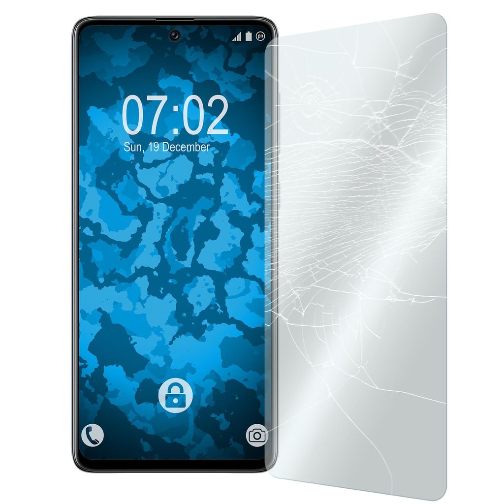 3er-Pack PhoneNatic Glas-Folie klar kompatibel mit Samsung Galaxy A71 - Panzerglas für Galaxy A71