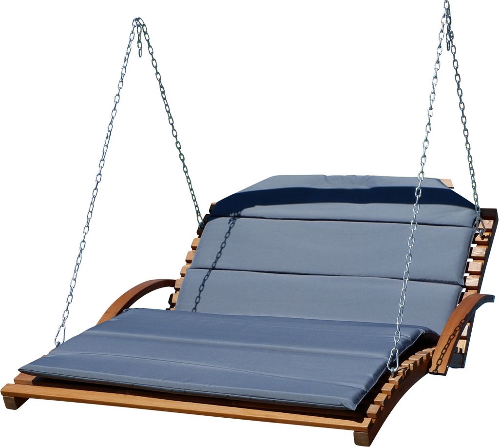 AS-S Hängeliege Doppelliege Hollywoodliege aus Holz Lärche MACAO-LOUNGER (ohne Gestell)