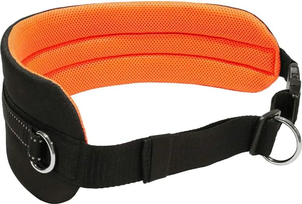 Ceinture pour courir avec son chien - Canicross noir orange fluo