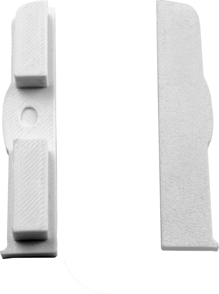 C02 LED Aluprofil Weiss Sockelleiste Endkappe links 1 Stück